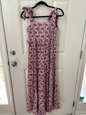 Anna Cate Eliza Shoulder Tie Maxi Dress Size Medium